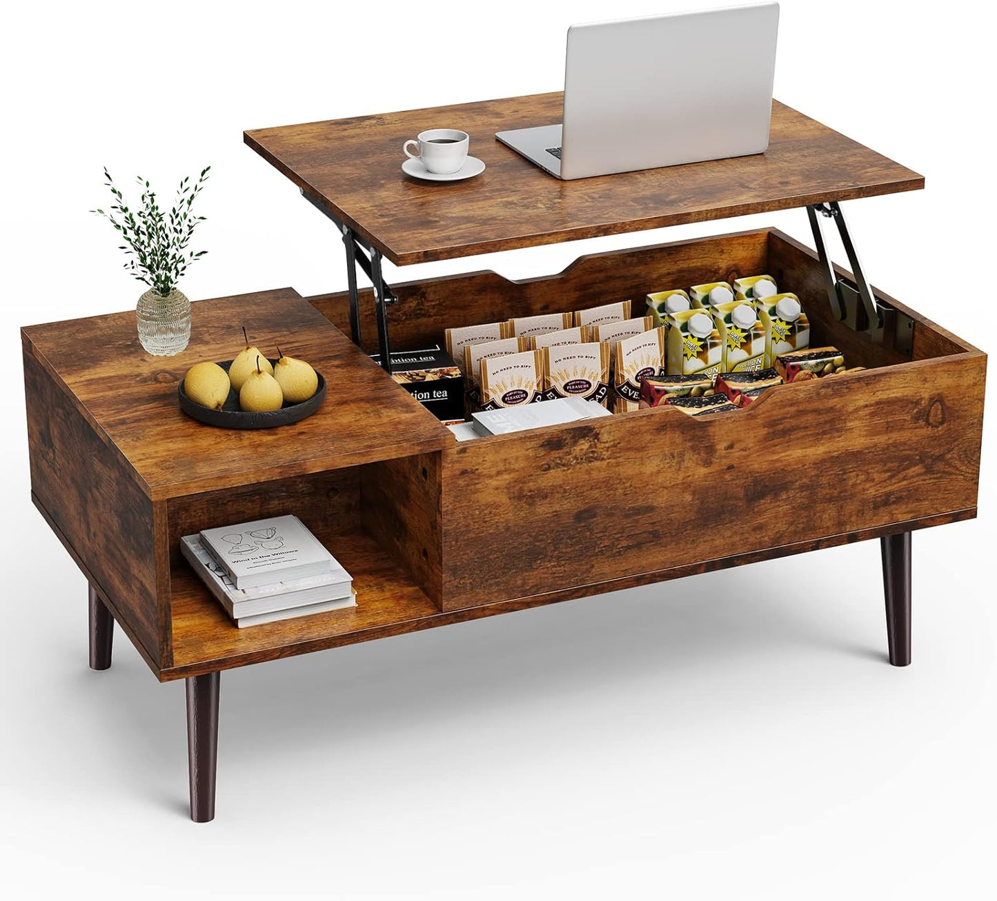 Rising Coffee Table with Hidden Storage - Sweetcrispy