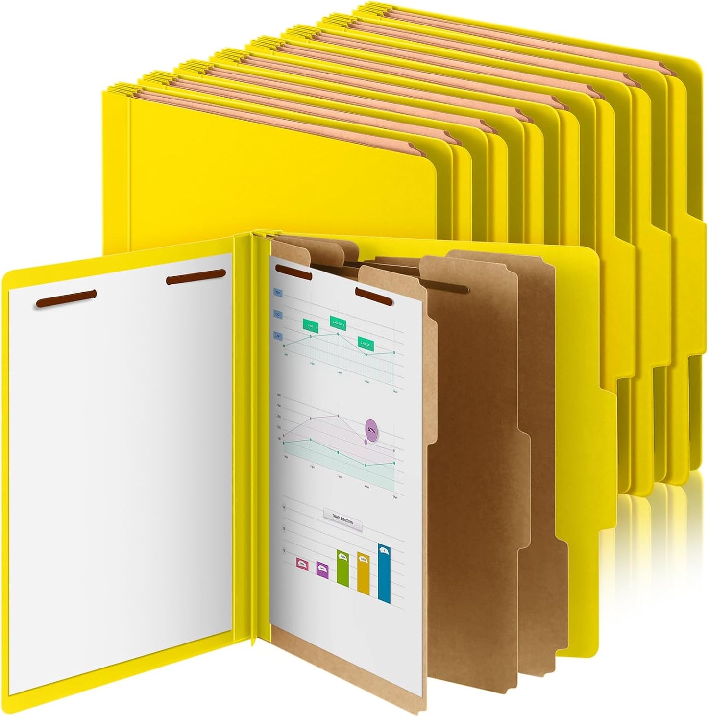 12 Pcs Classification Folders for Efficient Document Organization