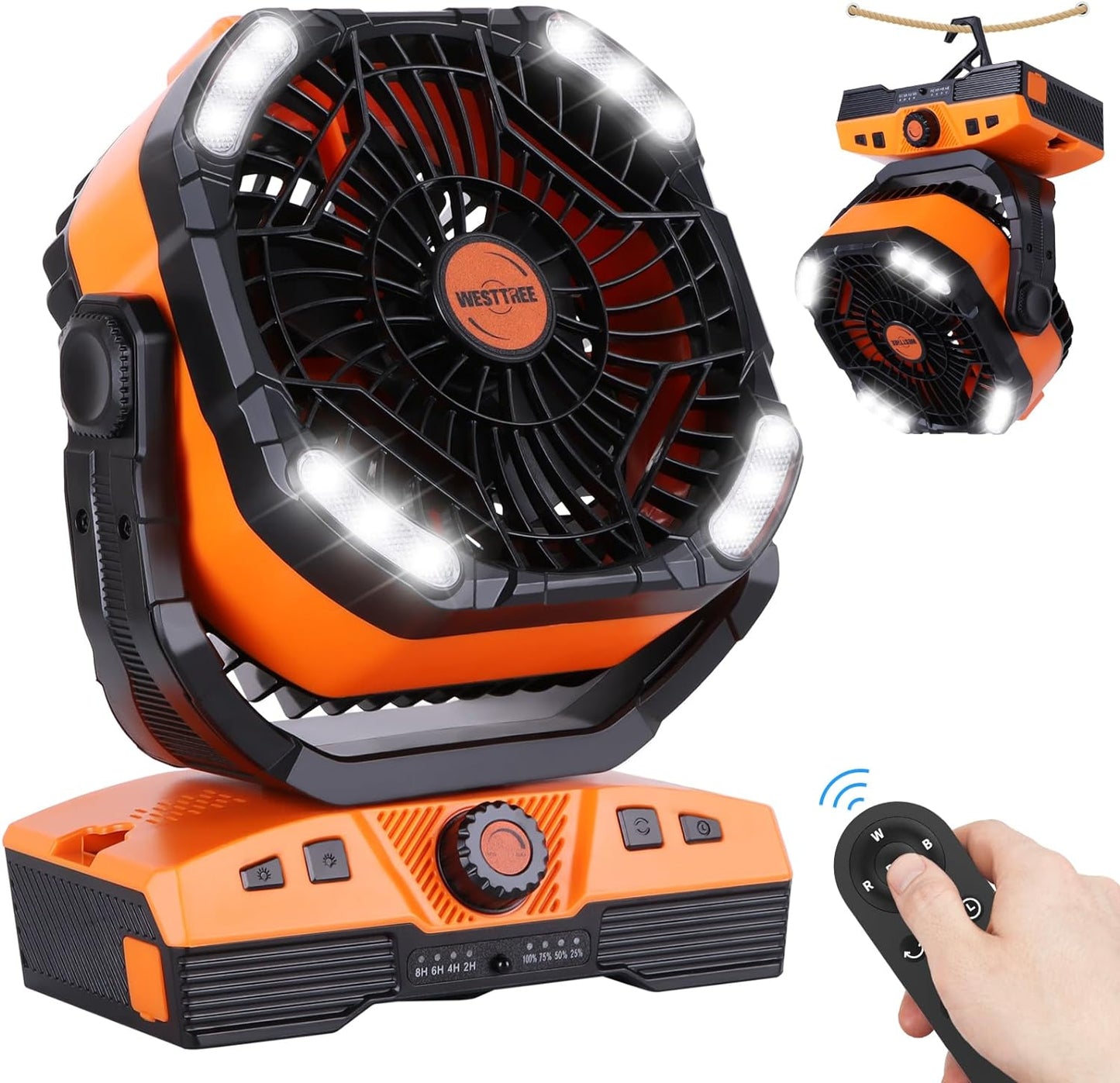 Portable 20000mAh Battery Fan - Oscillating & Rechargeable!
