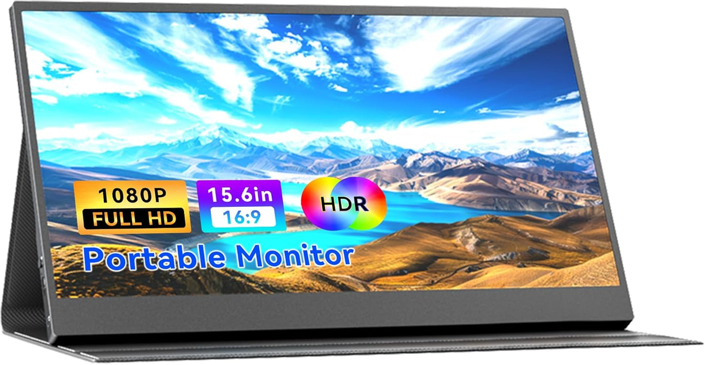 Portable Monitor 15.6 inch FHD Display for Gaming and Work