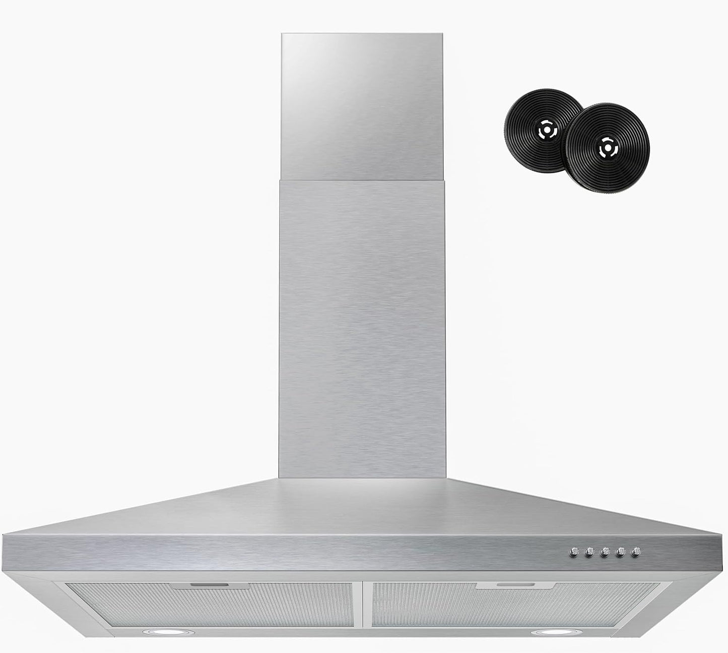 FIREGAS 30 Inch Wall Mount Range Hood with LED Lights and Filters