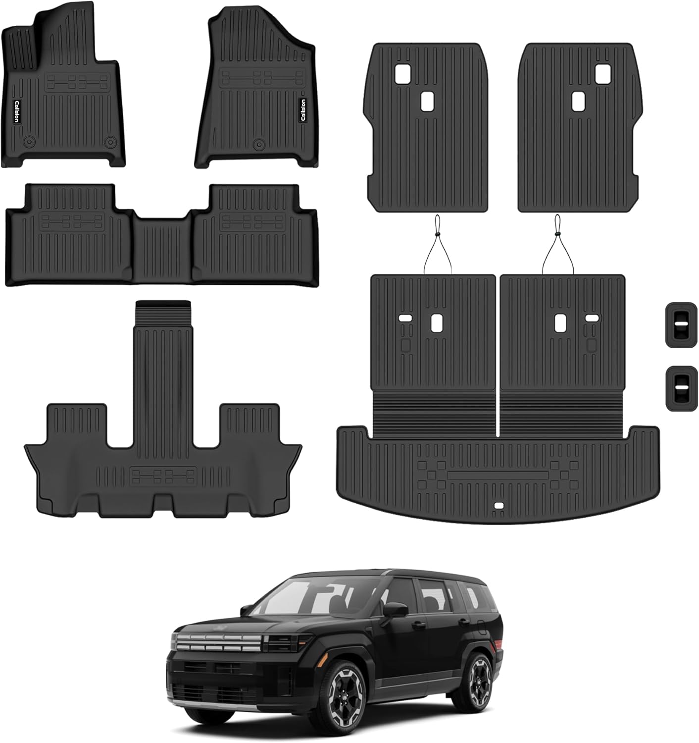 Custom Fit Floor Mats for 2024-2026 Hyundai Santa Fe 6-Seat