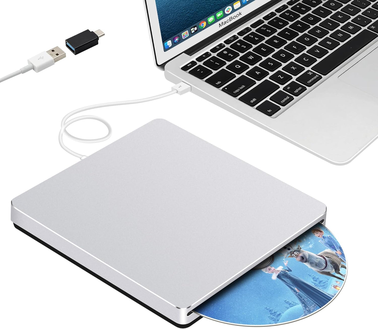 Guamar Slim USB 3.0 Superdrive for Apple MacBook - Plug & Play