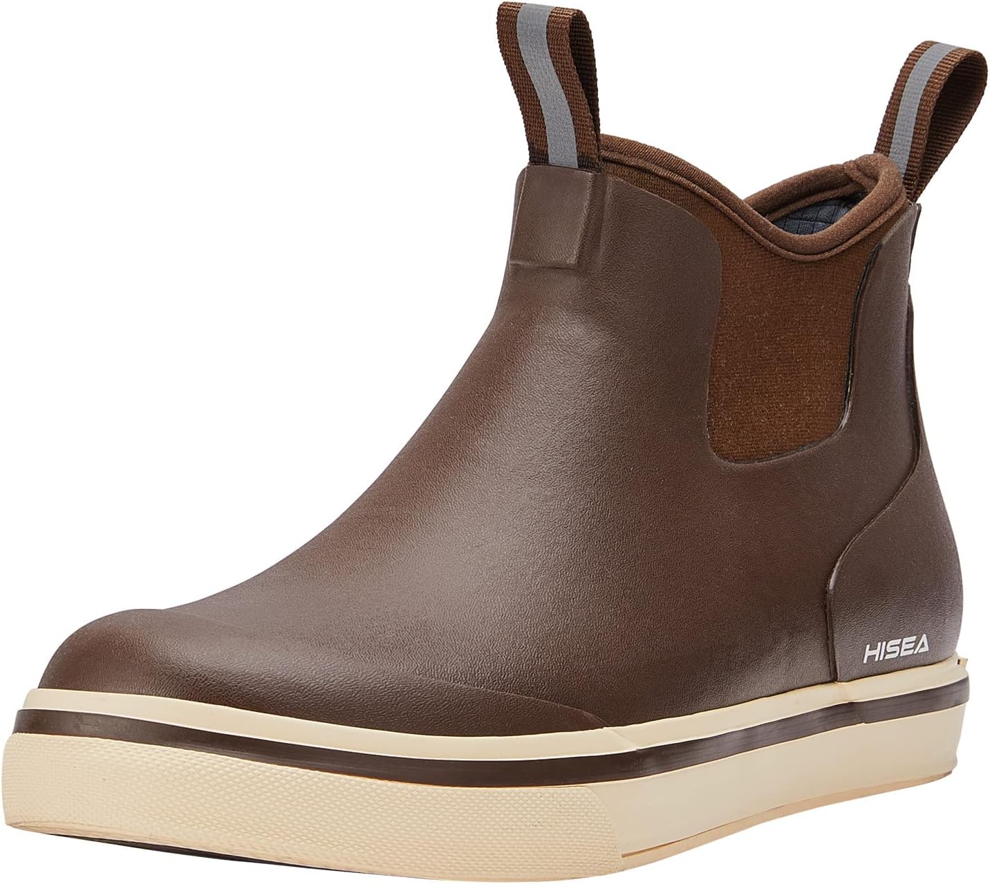 HISEA Men's Deck Rain Boots for Fishing and Outdoor Activities