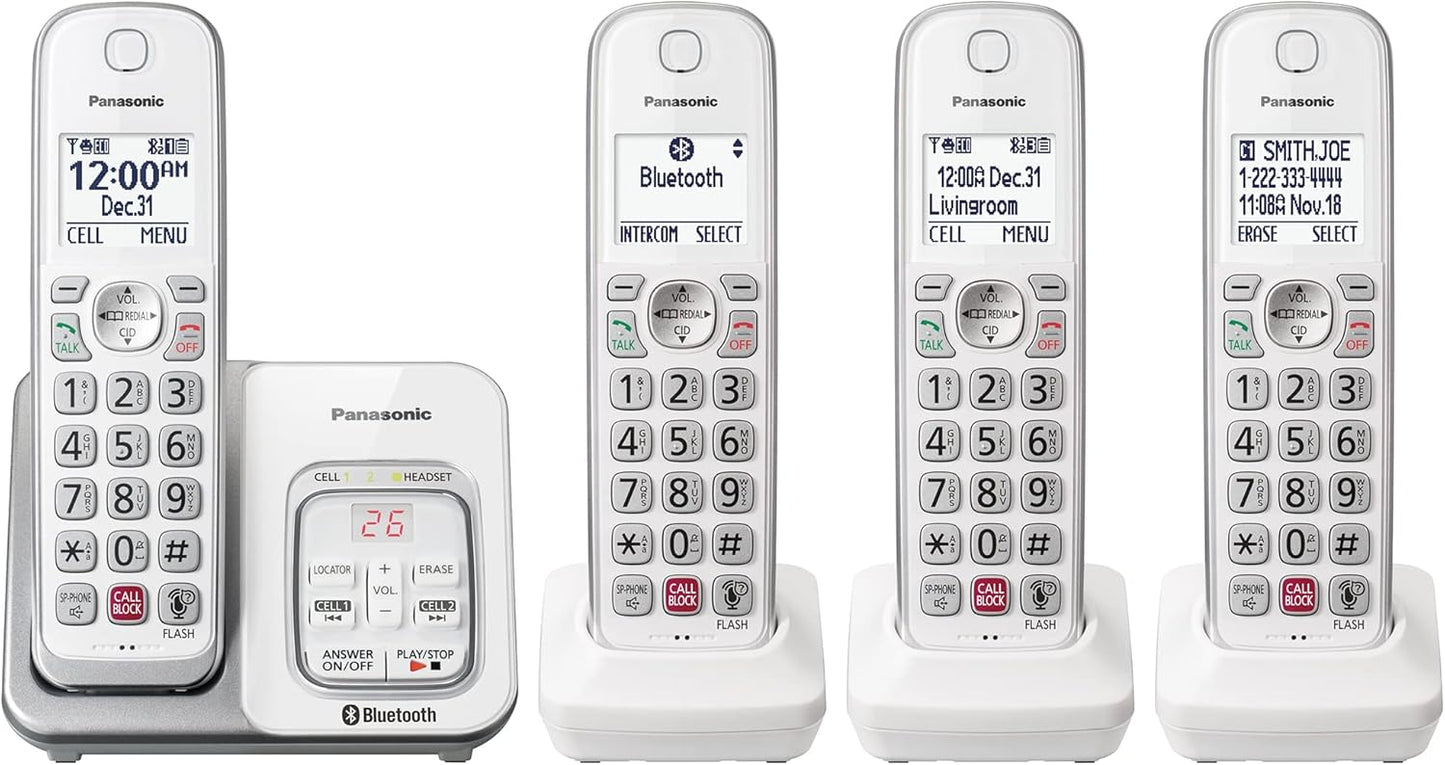 Panasonic Cordless Phone with Answering Machine and Bluetooth