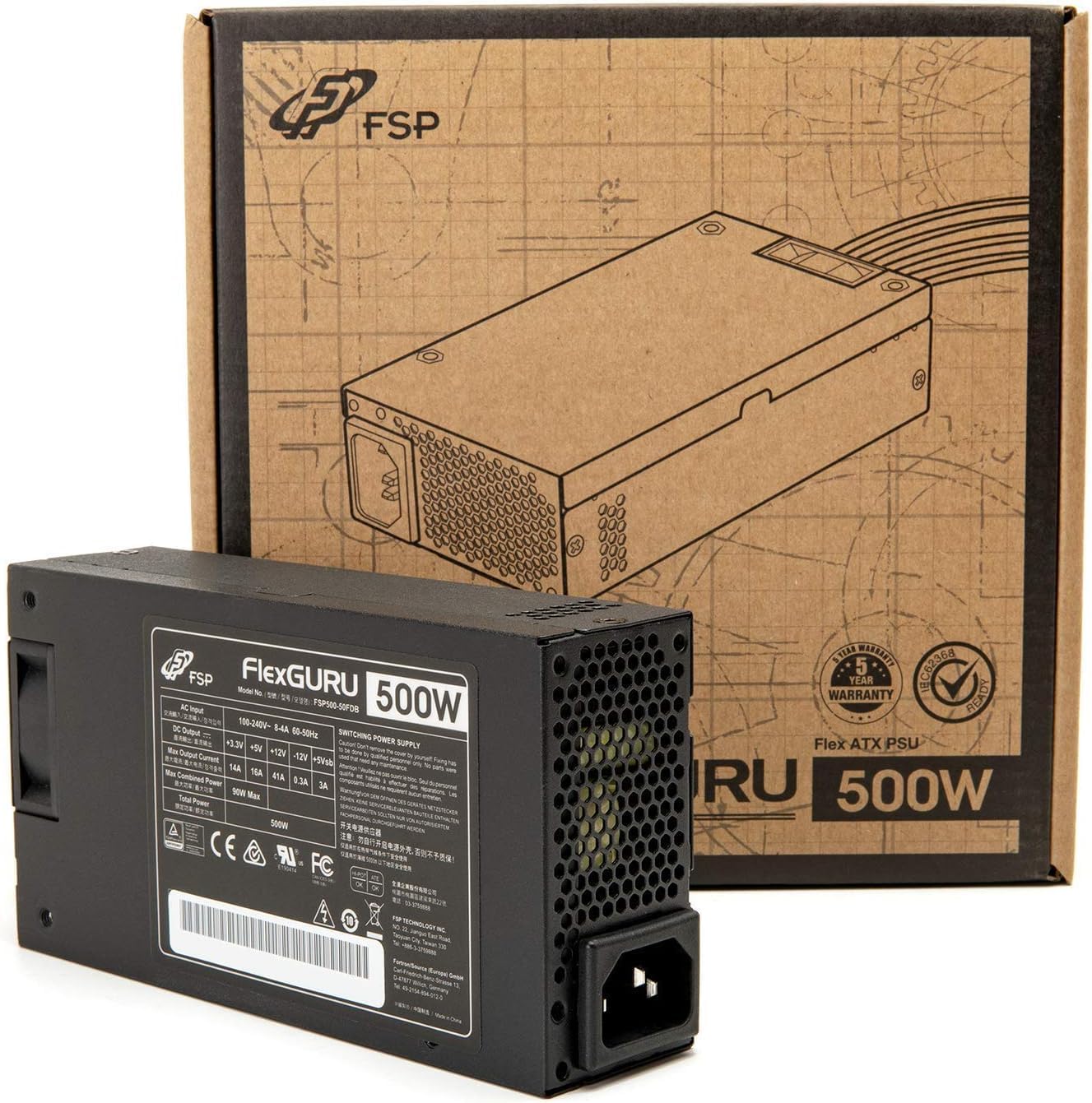 FSP FlexGURU Pro Power Supply 500W with 80 Plus Gold Efficiency