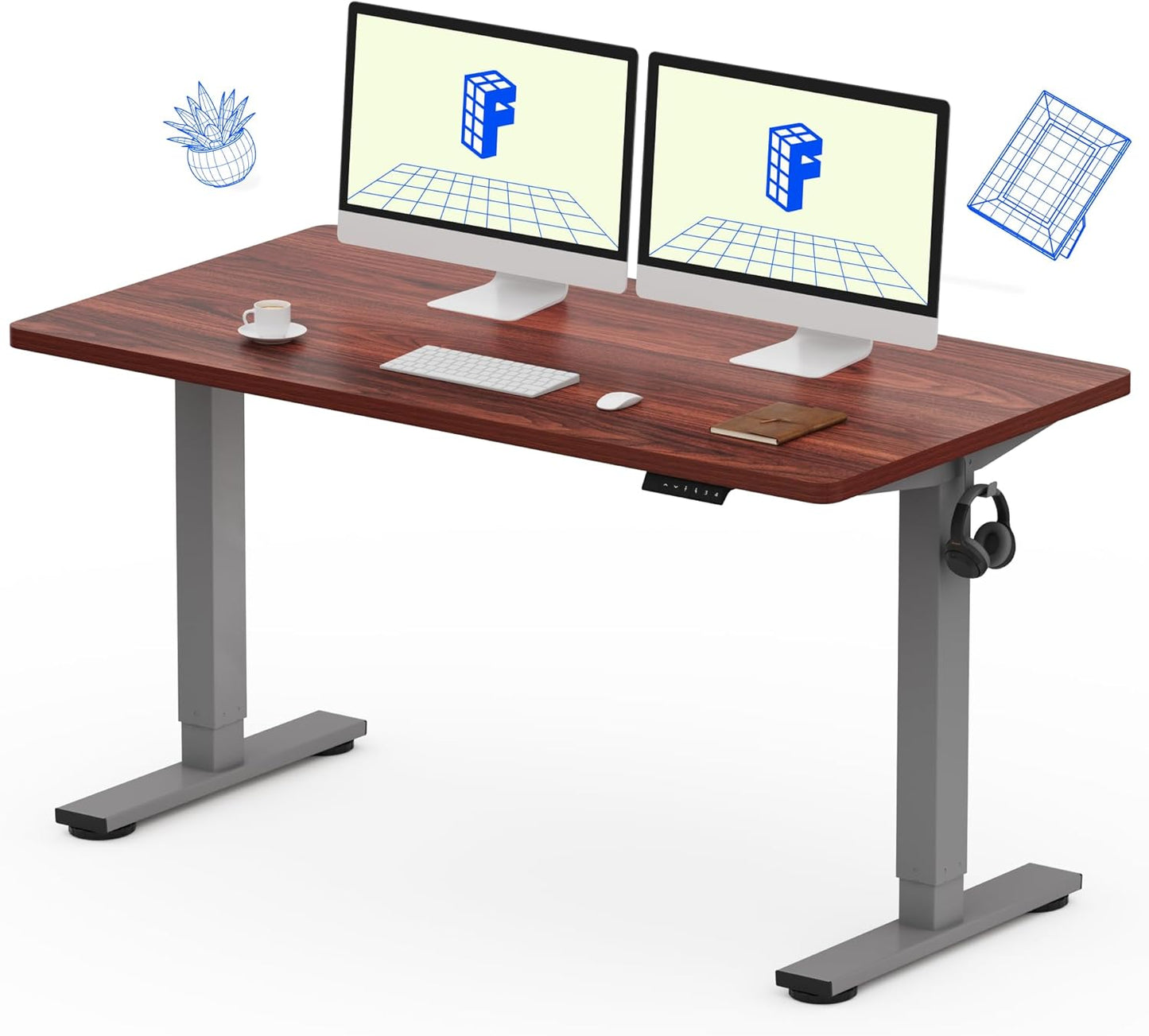 FLEXISPOT EN1 Height Adjustable Standing Desk 55 x 28 Inches