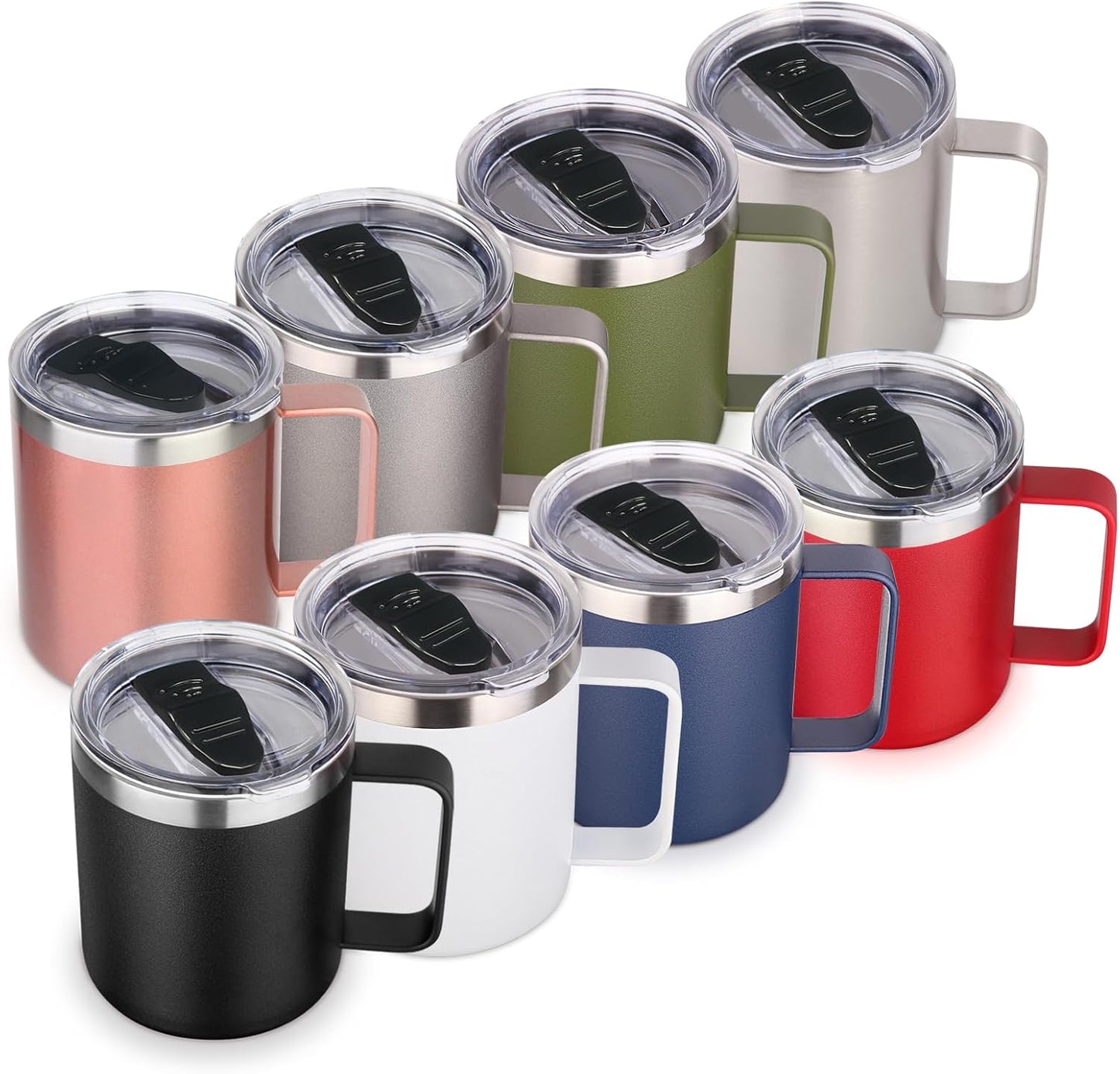 Volhoply 14oz Insulated Stainless Steel Coffee Mug - 8 Pack