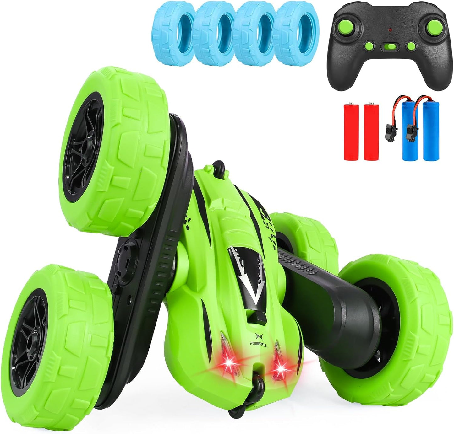 Deeak 4WD RC Stunt Car - Exciting 360 Flips & Lights!