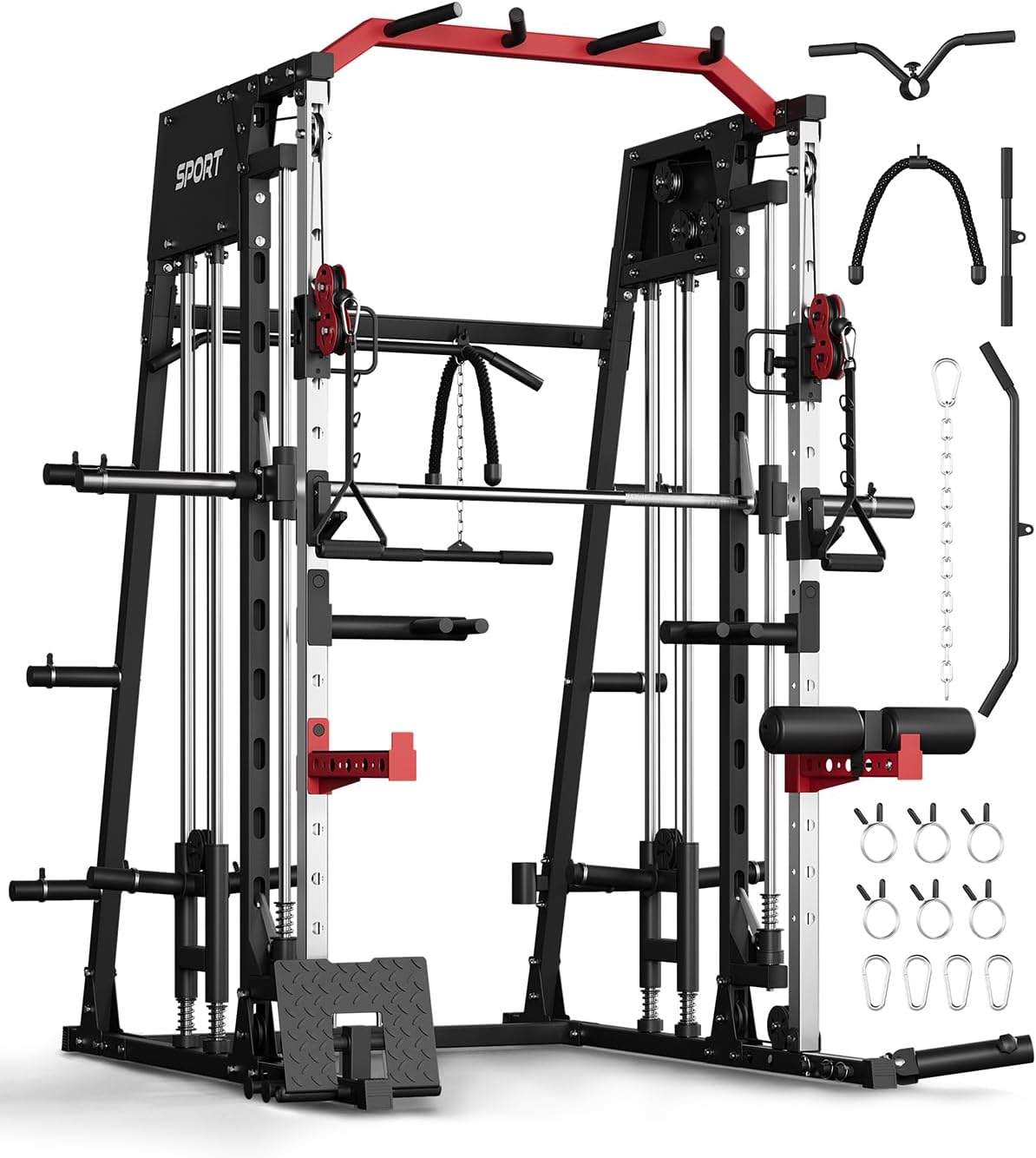 Ultimate Home Gym Power Cage: Durable 2200lbs Smith Machine