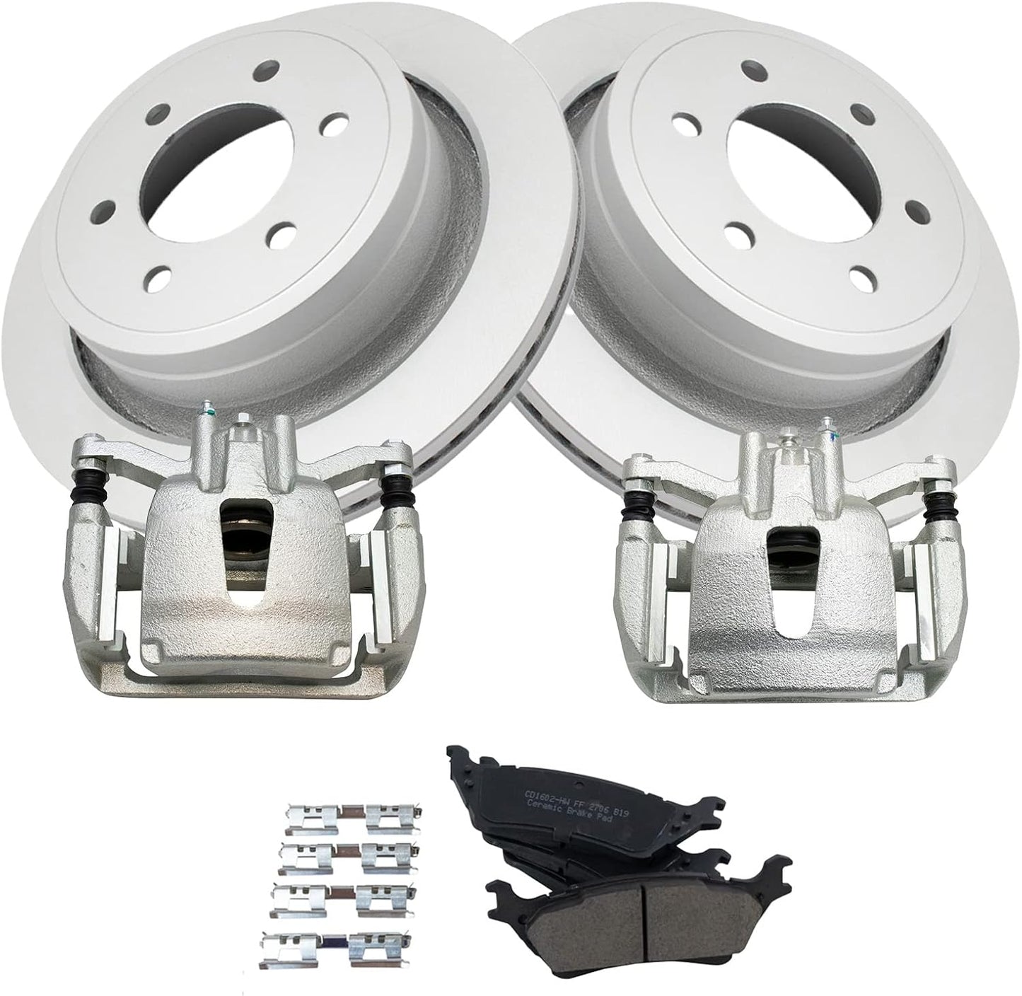 TRQ Rear Brake Pad & Rotor Kit for 2012-2016 Ford F-150