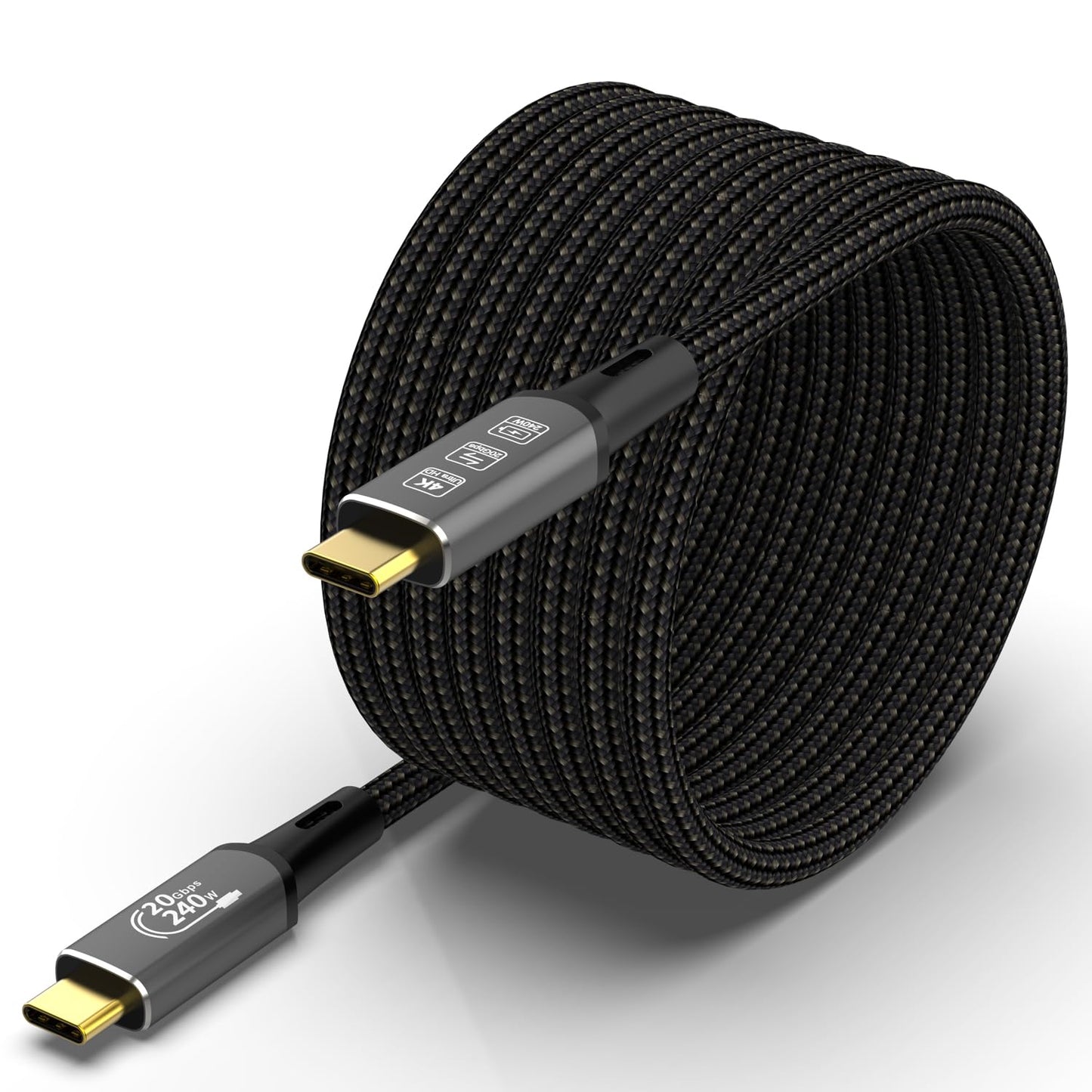 CABLEDECONN Long USB4 Thunderbolt 4 Extension Cable 5M 16.5ft