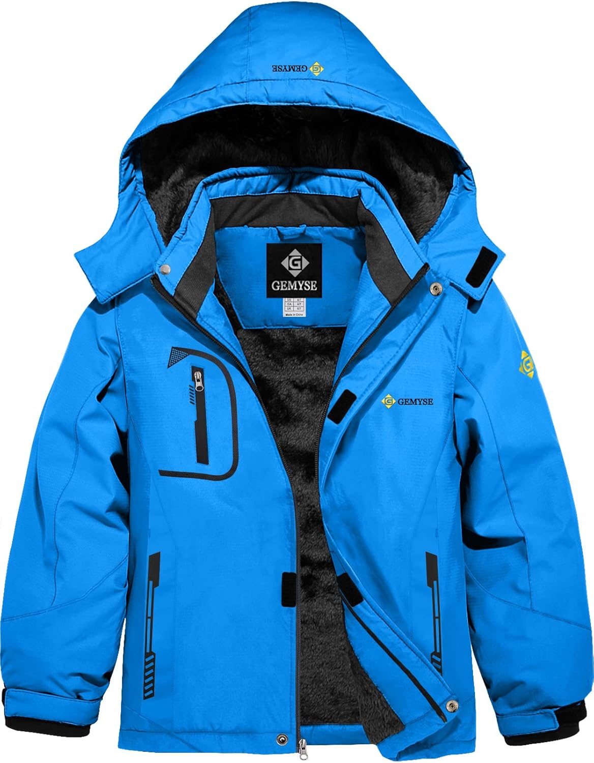 GEMYSE Boy's Waterproof Ski Snow Jacket for Winter Adventures