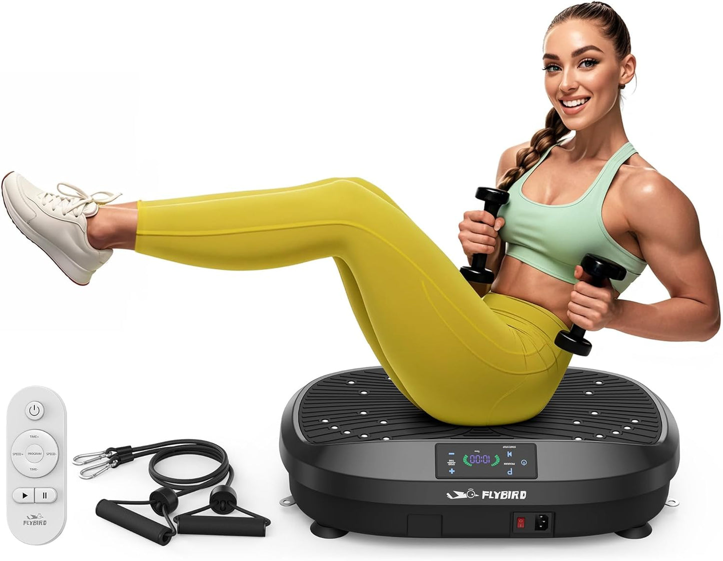 FLYBIRD Vibration Plate: 120 Speed Muscle Toning