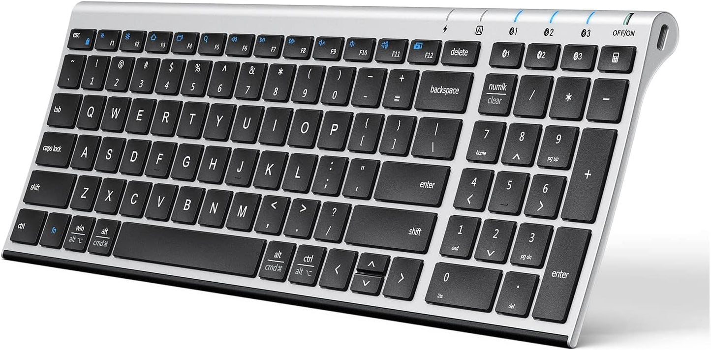 iClever BK10 Bluetooth Keyboard: Ergonomic Wireless Design
