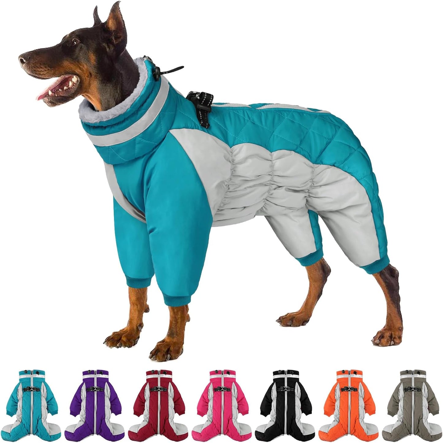 SUNFURA Full Body Dog Coat - Warm Fleece Jacket for Dogs