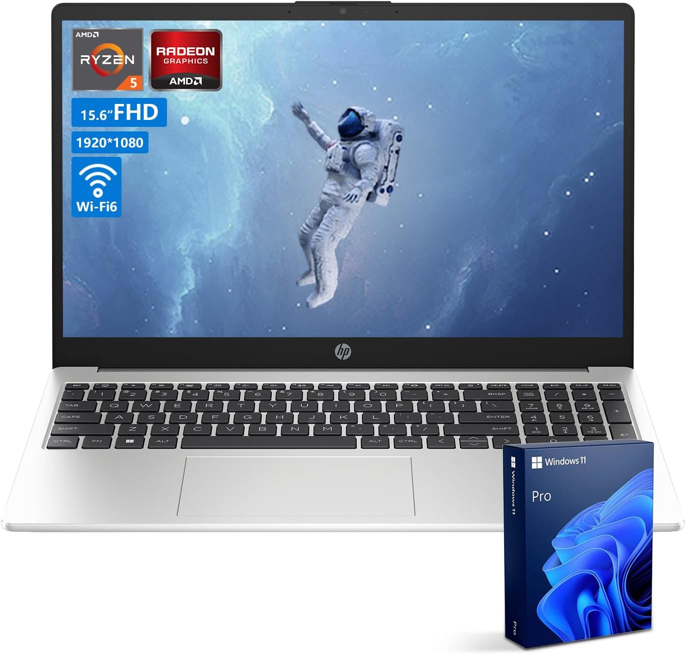 HP 255 G10 Laptop with AMD Ryzen 5 and 16GB RAM for Work