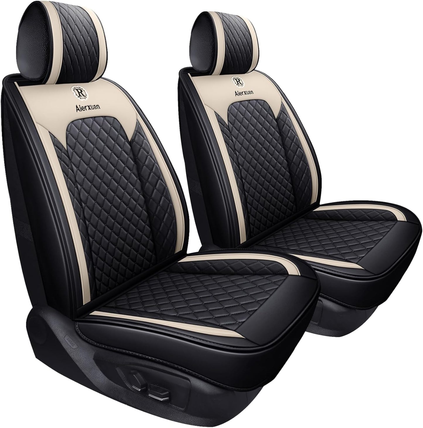 Aierxuan Front Seat Covers for Cars Waterproof Leather Fit