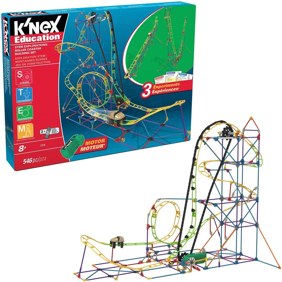 Build Thrilling Roller Coaster - 546 pc Set, Ages 8+