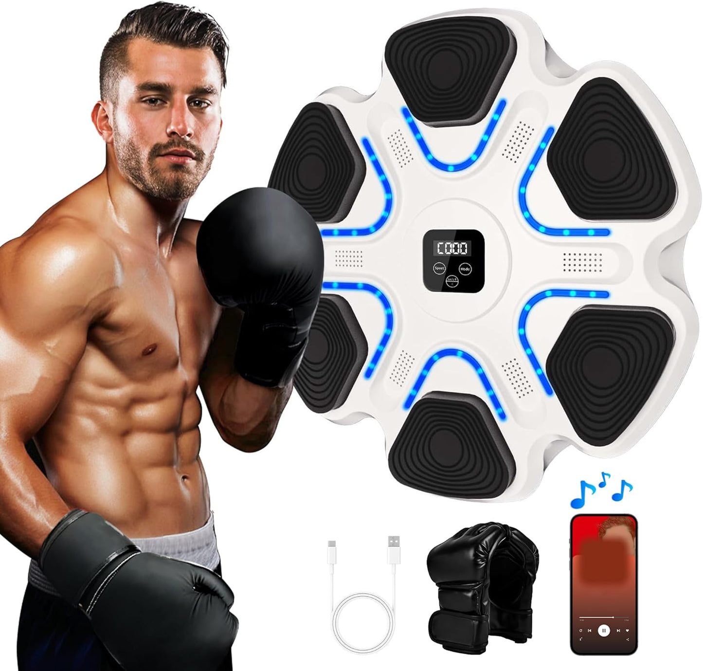 FICTOR Music Boxing Machine: Stress Relief & Fitness