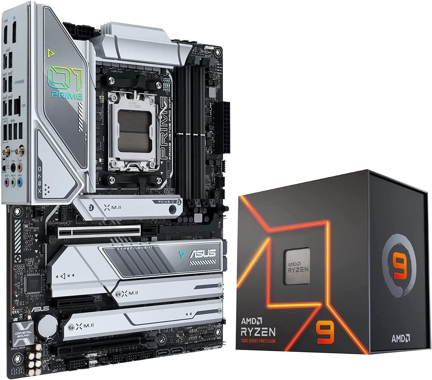 AMD Ryzen 9 7900X 12-Core Processor with ASUS Prime X670E-PRO