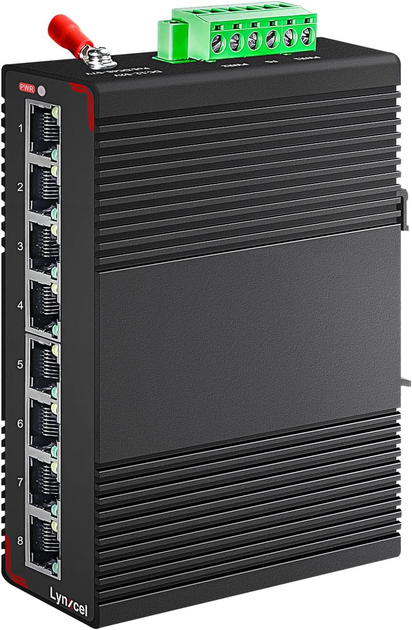 8 Port Gigabit Industrial Ethernet Switch with UL Power Supply