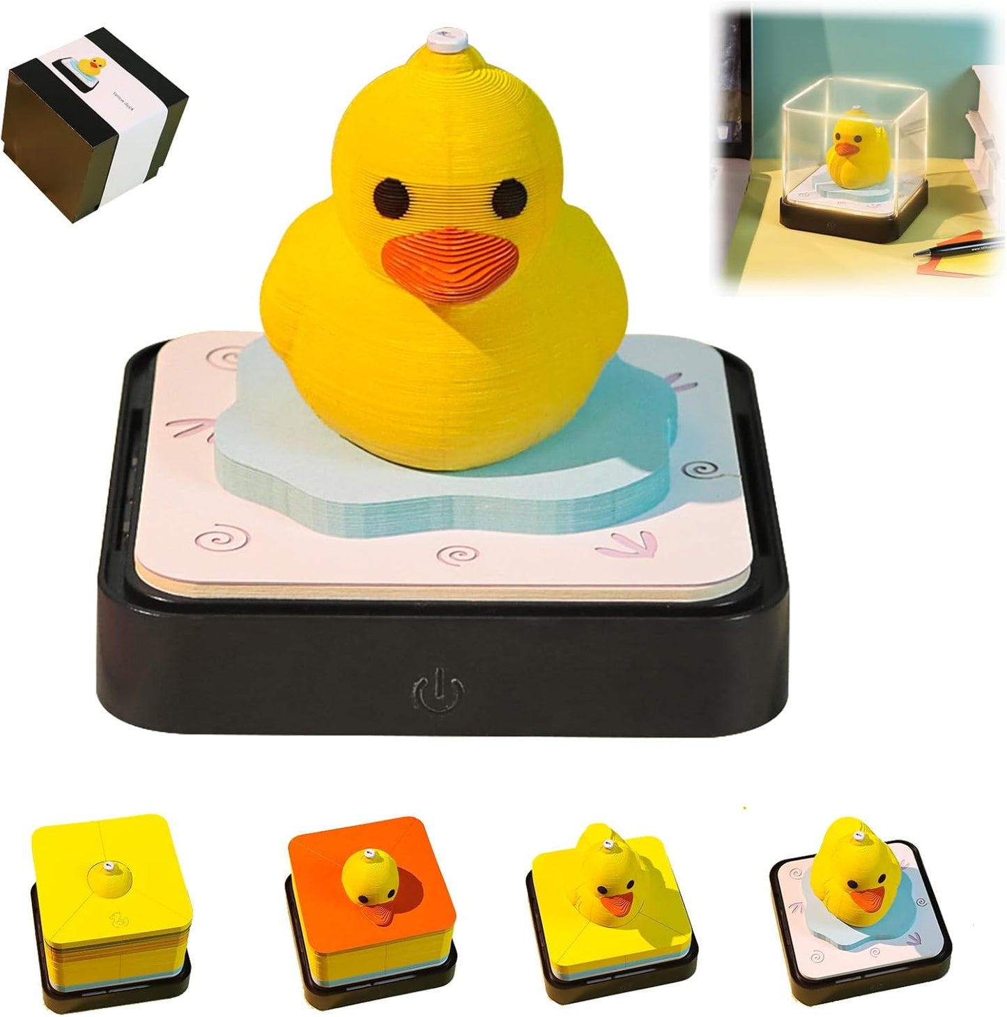 3D Calendar 2026 Desk Time Piece with LED Lights for Home Decor