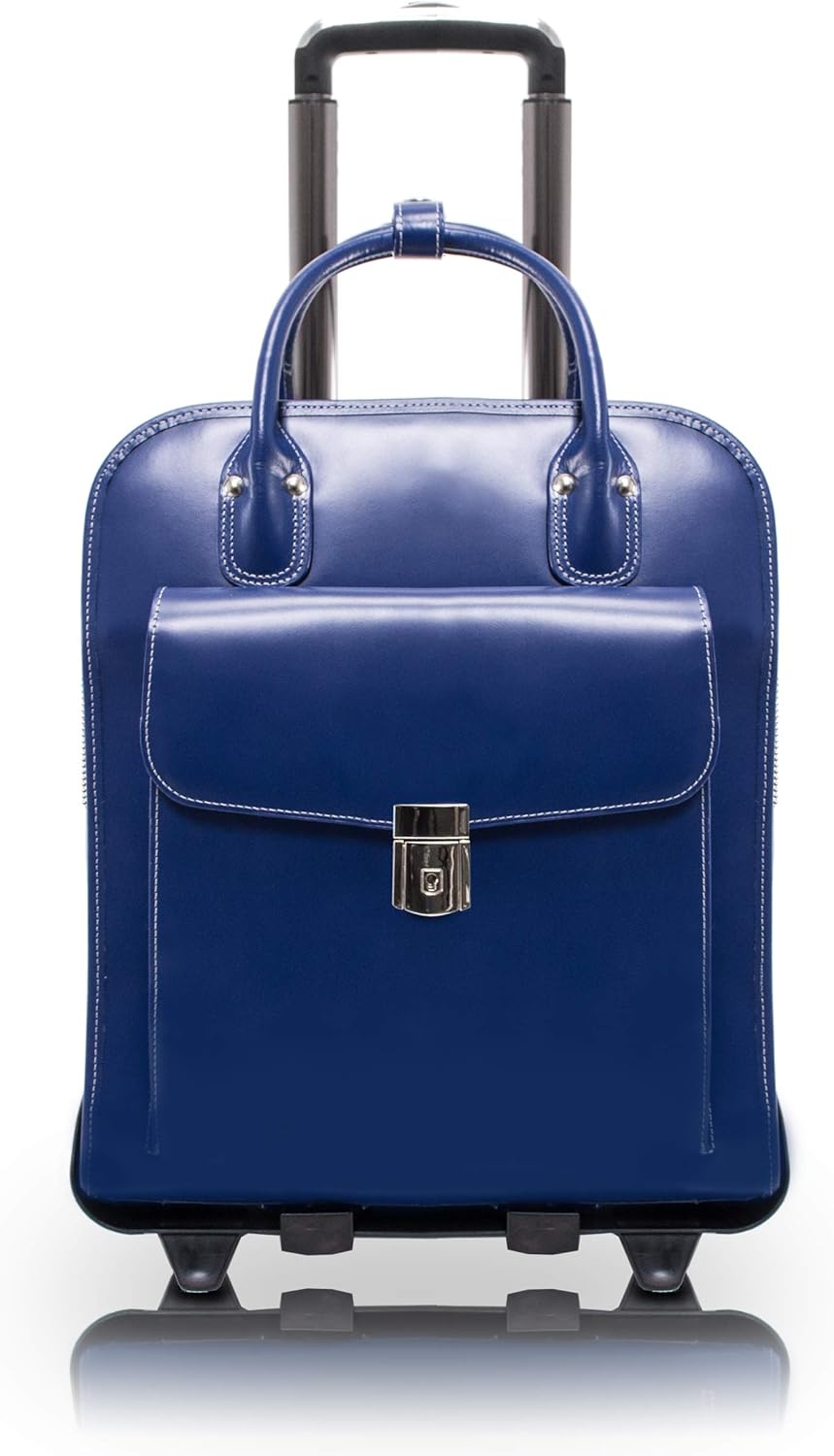 McKlein LA GRANGE 15in Leather Detachable Wheeled Briefcase Bag