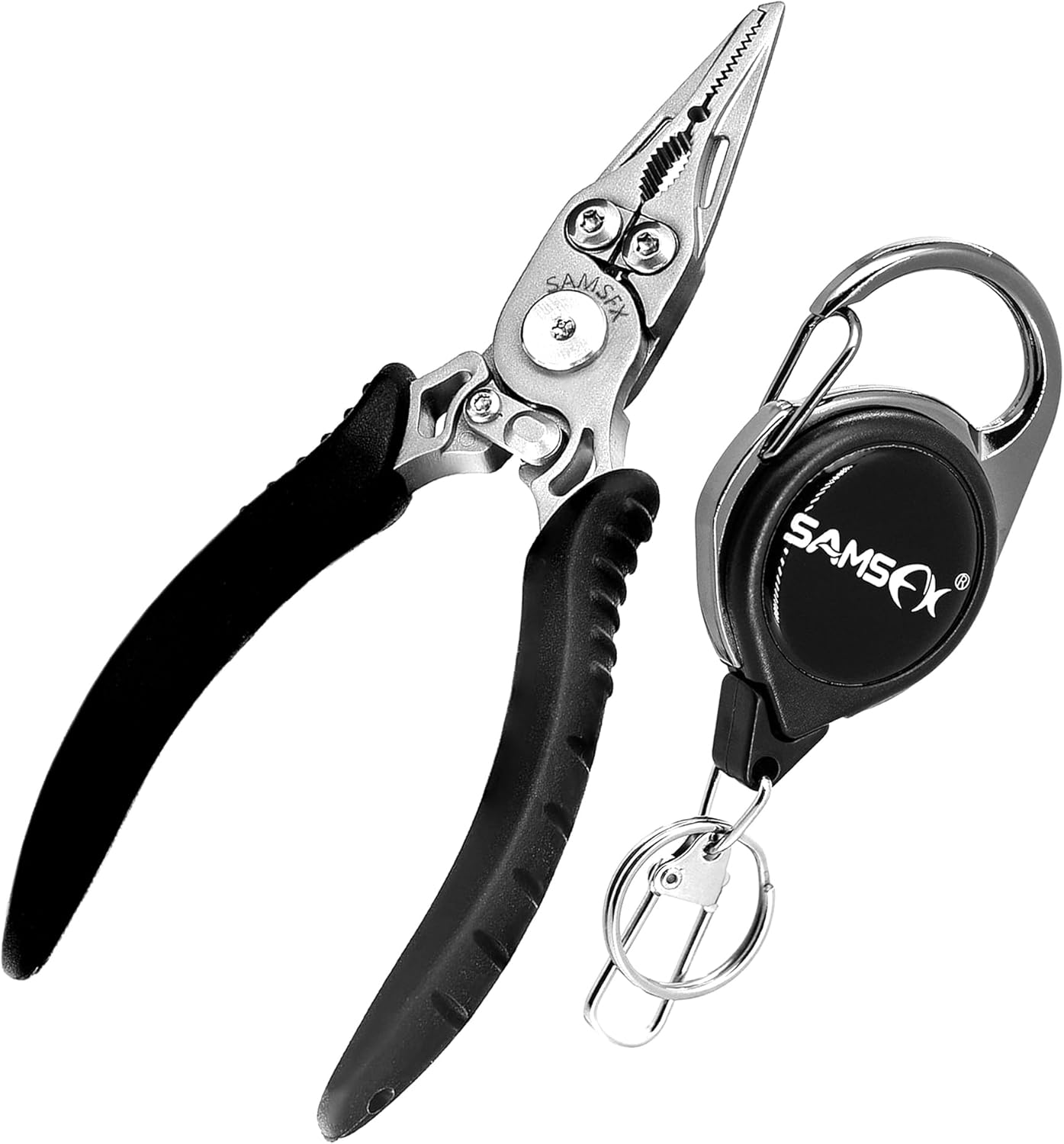 SAMSFX Mini Snap Fishing Pliers Combo - Lightweight Stainless Steel