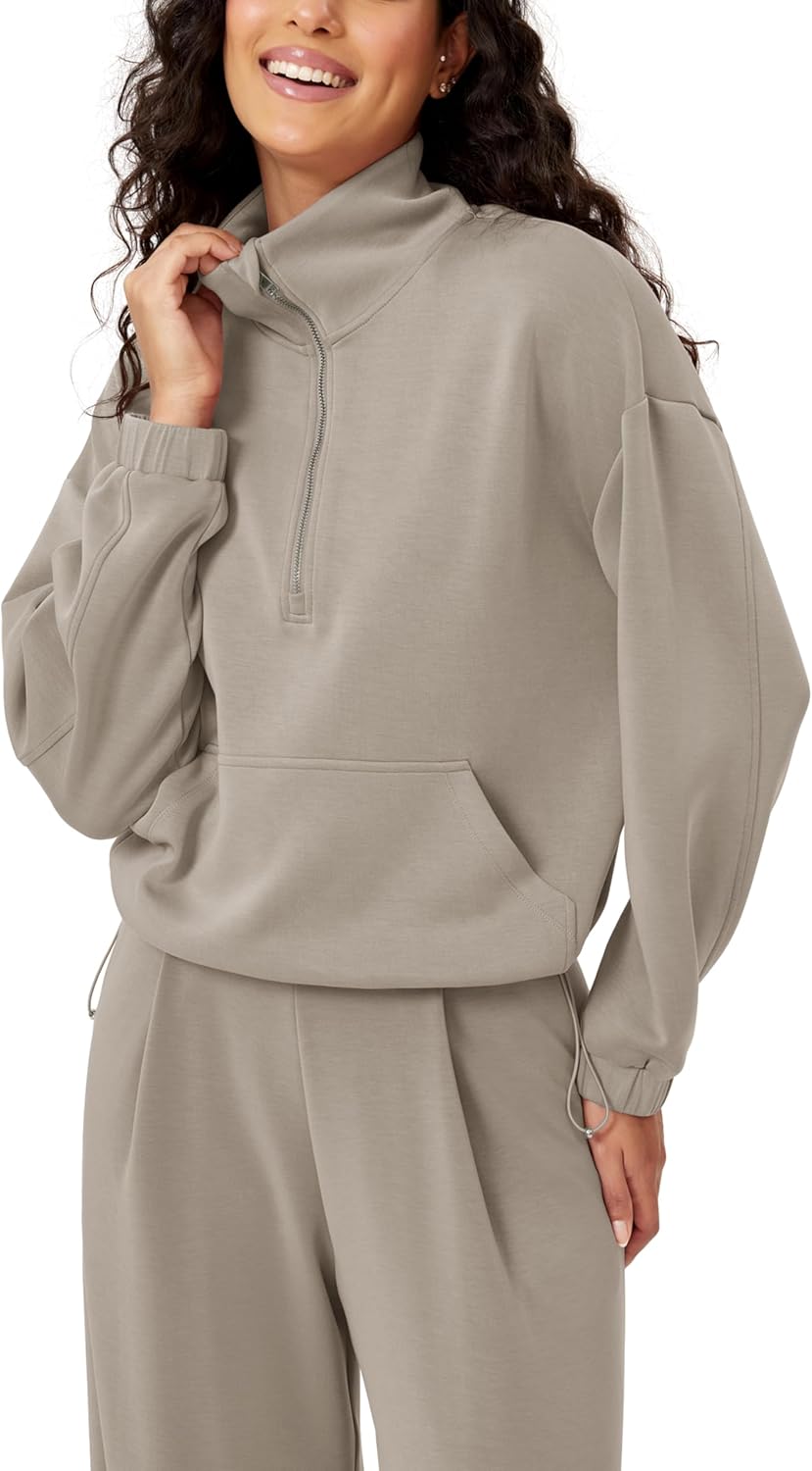 ODODOS Women's Modal Soft Cinchable Sweatshirts for Comfort
