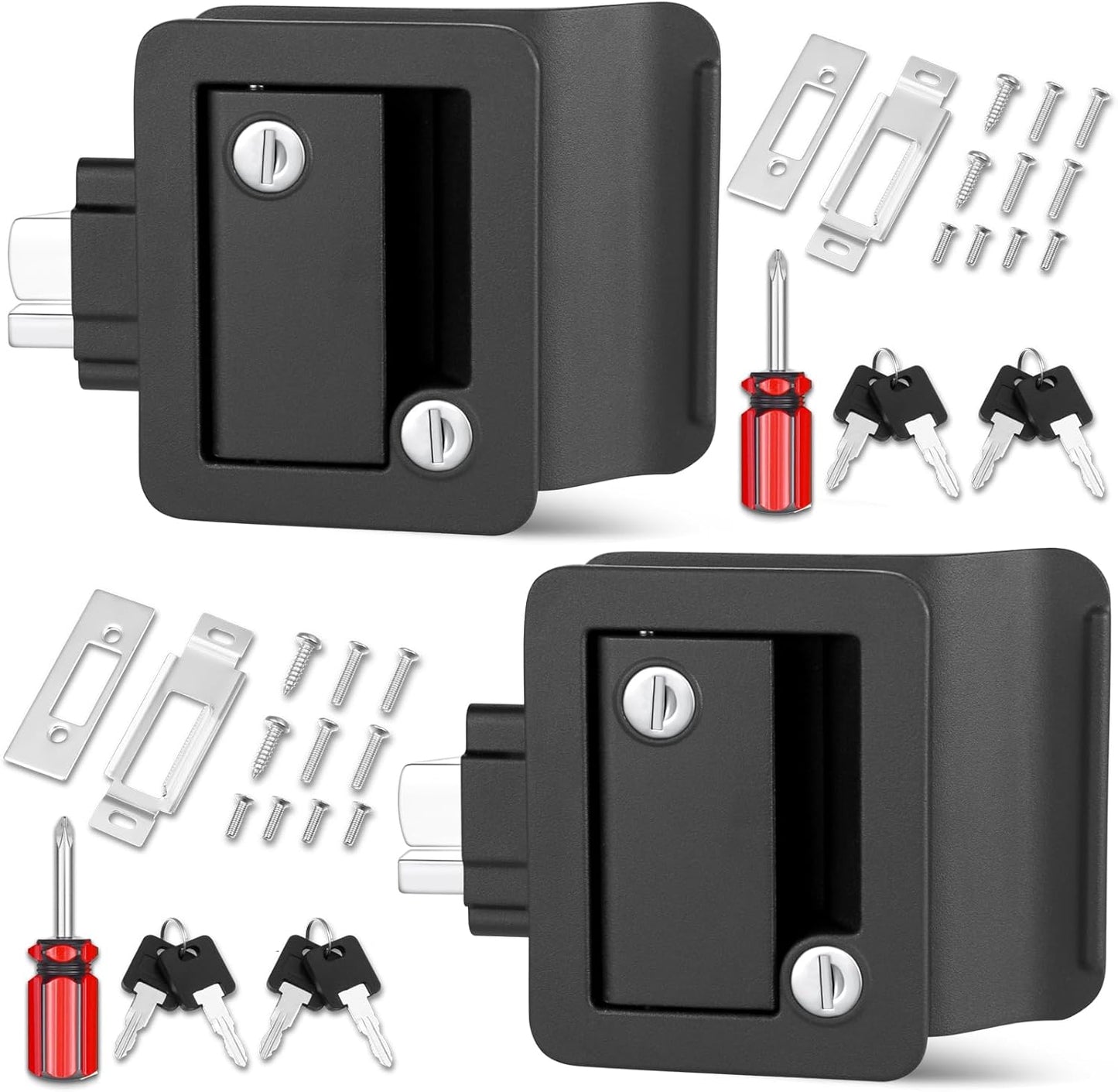 2 Pack RV Door Locks for Travel Trailers with Paddle Deadbolt