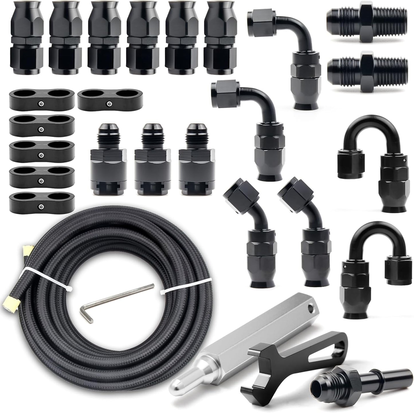 8AN PTFE Fuel Line Kit for LS Swap EFI E85 Injection Needs