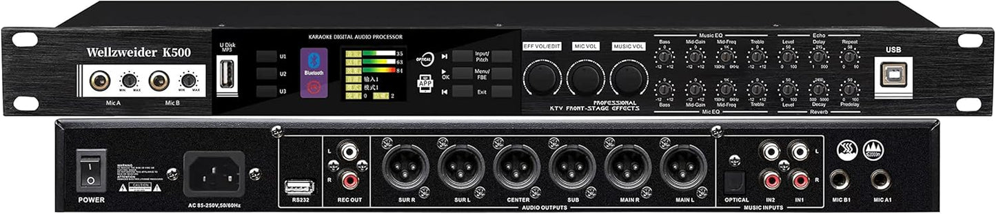 Advanced Digital Karaoke Mixer with Bluetooth and USB Features