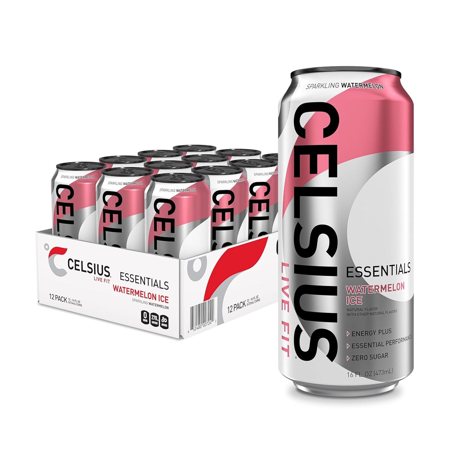 CELSIUS ESSENTIALSTM Sparkling Watermelon Ice Energy Drink Review