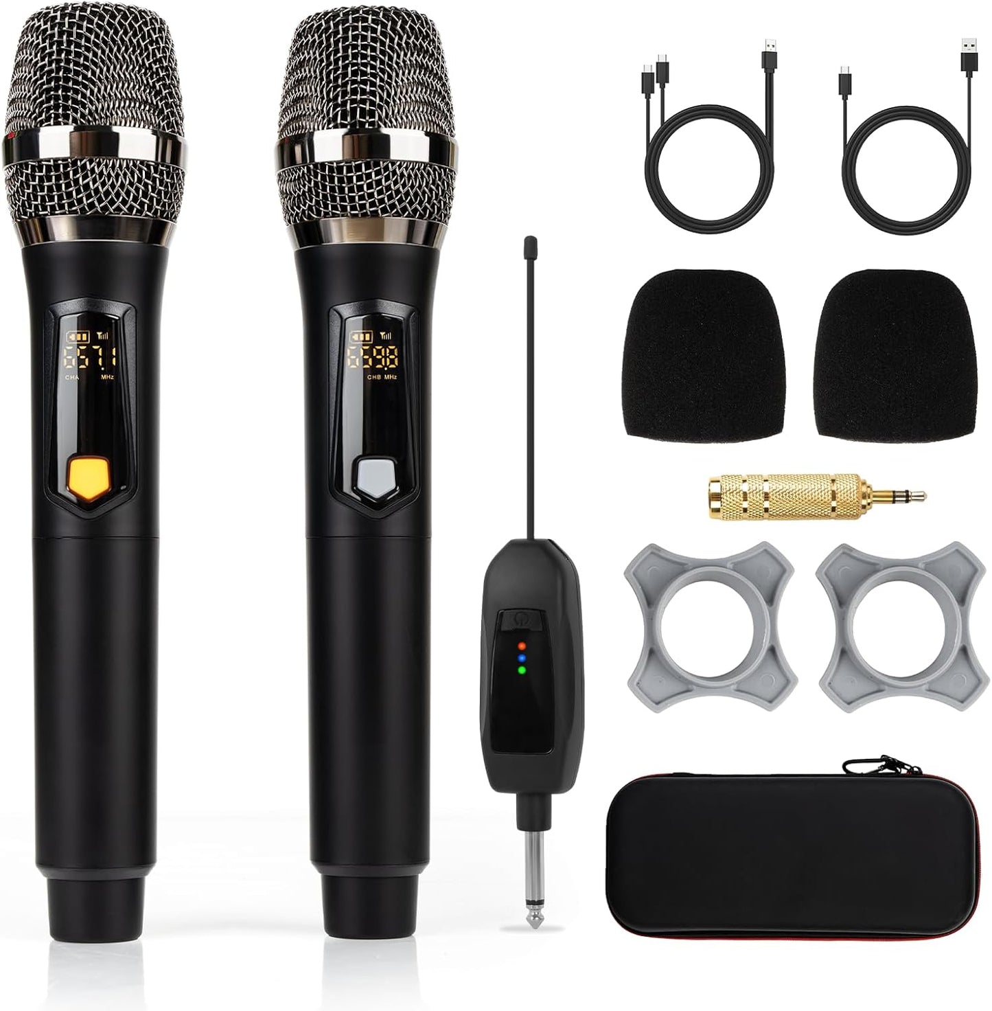 Rechargeable Wireless Microphone for Karaoke and Performances