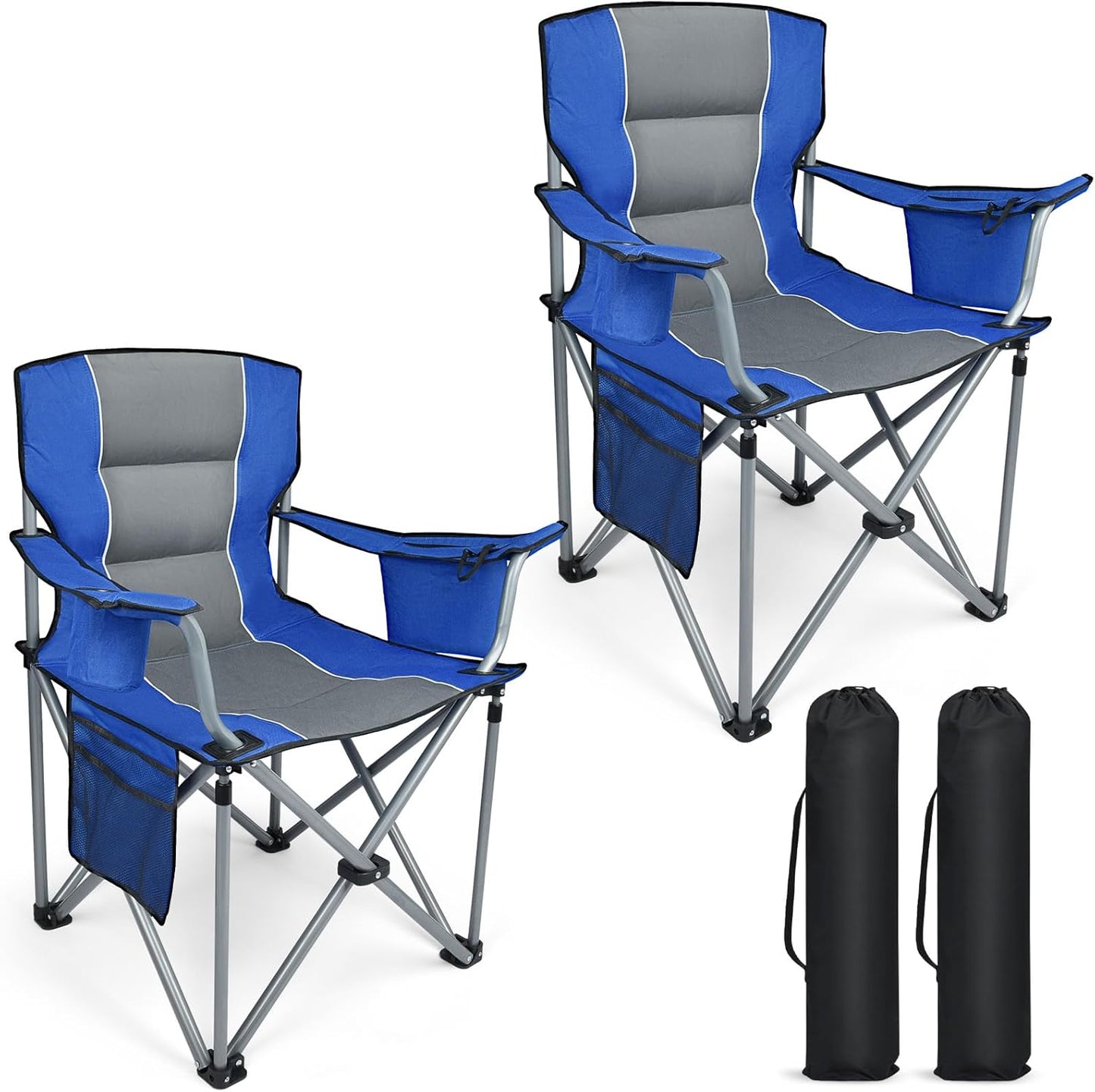 Outdoor Folding Camping Chairs Heavy Duty Support 400 LBS