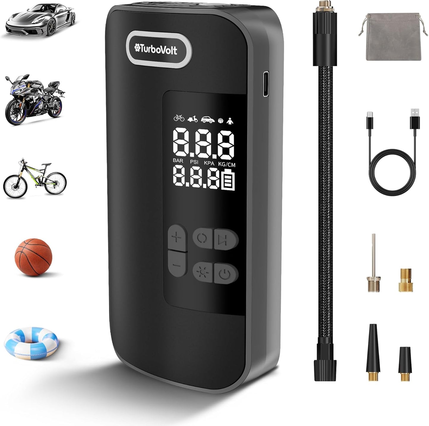 TurboVolt: Fast 150PSI Cordless Tire Inflator