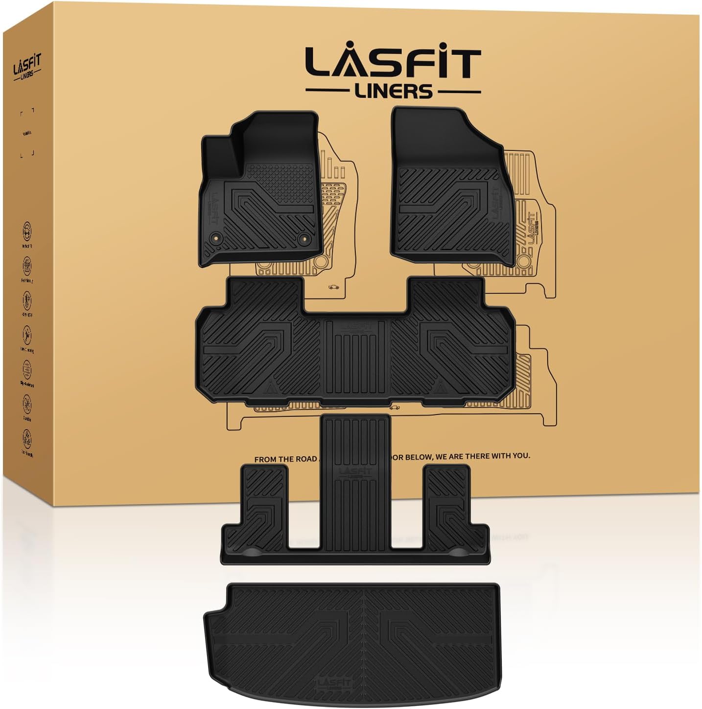 Custom Fit LASFIT Floor Mats for Chevrolet Traverse 2018-2024