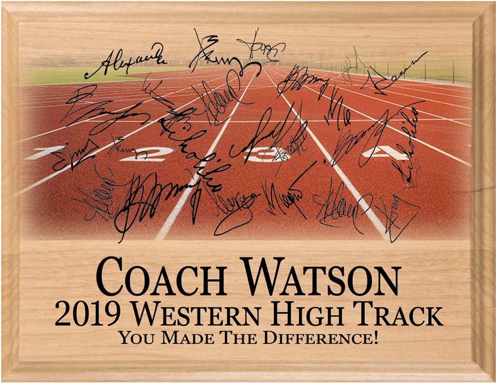 Track Coach Gift Plaque by Broad Bay - Personalized Award