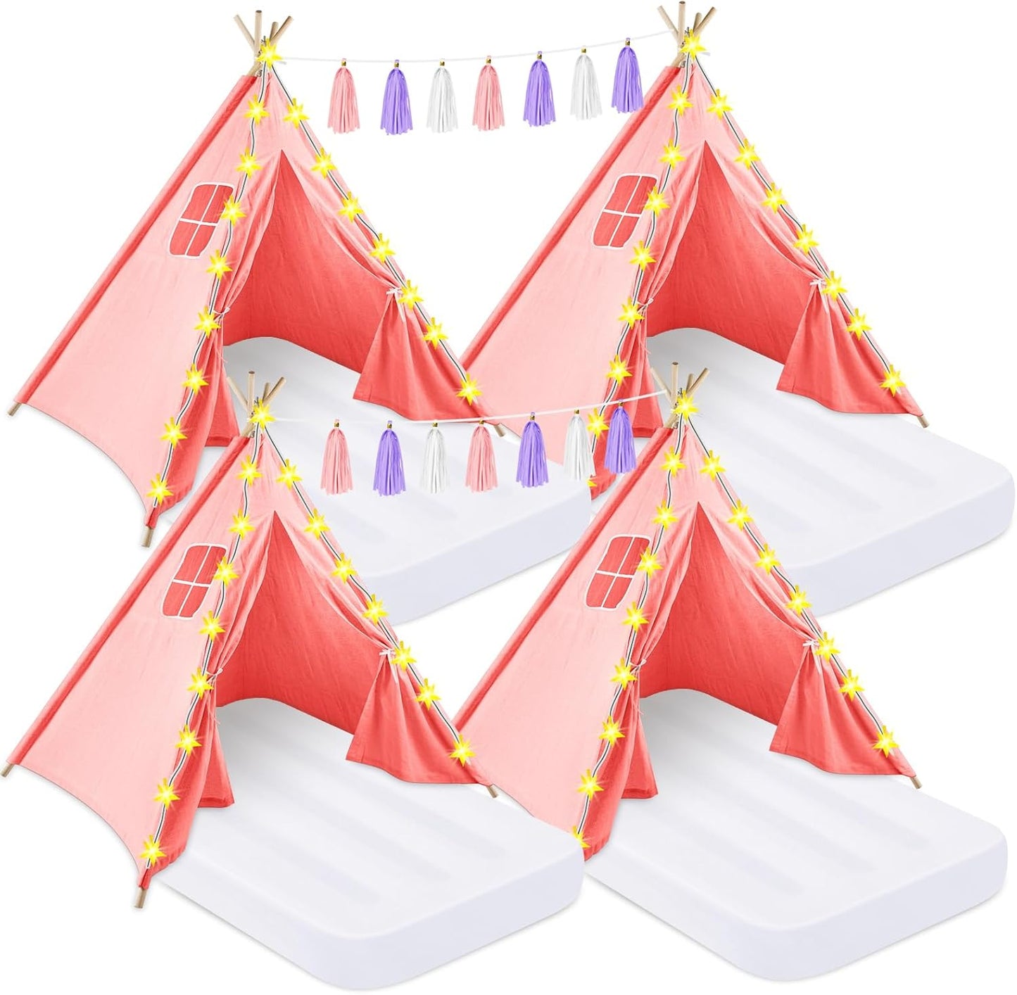 Kids Slumber Party Pack: PLULON Teepee Tent Set