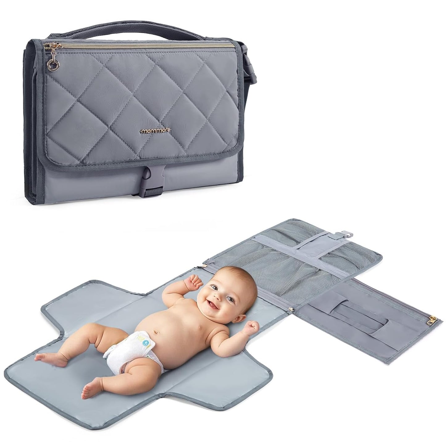 mommore Portable Changing Pad - Water-Resistant Diaper Mat