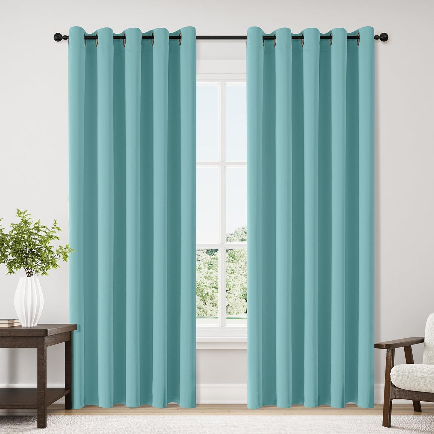 ChrisDowa Blackout Curtains for Bedroom - 70in Wide Panels