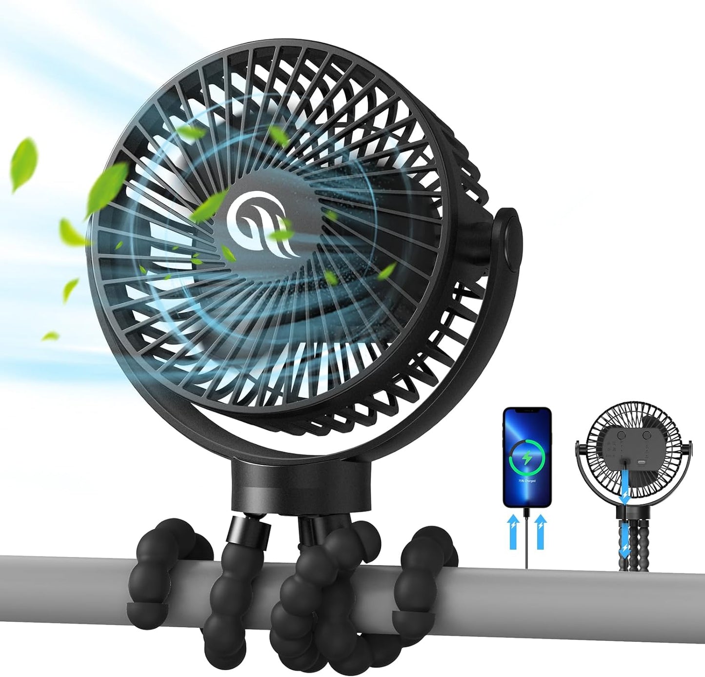 Long-lasting Portable Stroller Fan