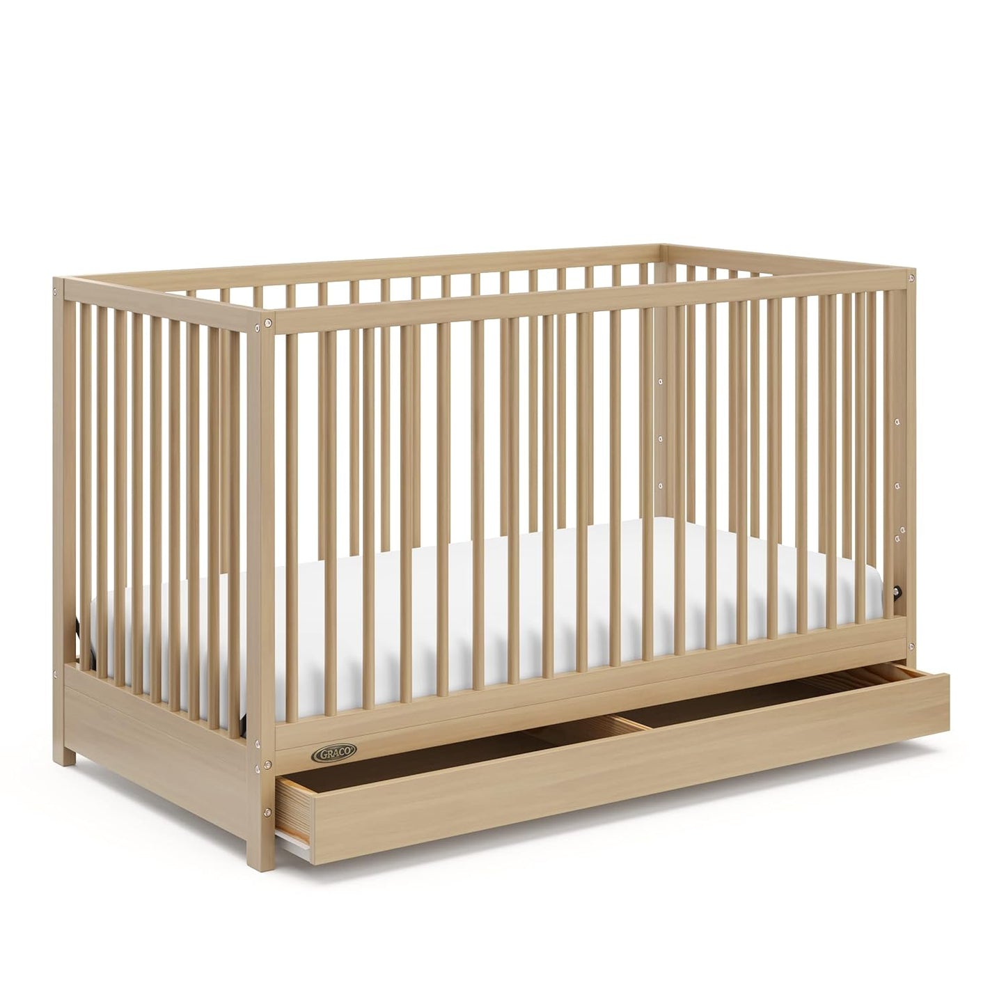 Graco Teddi 5-in-1 Convertible Crib with Drawer for Nursery