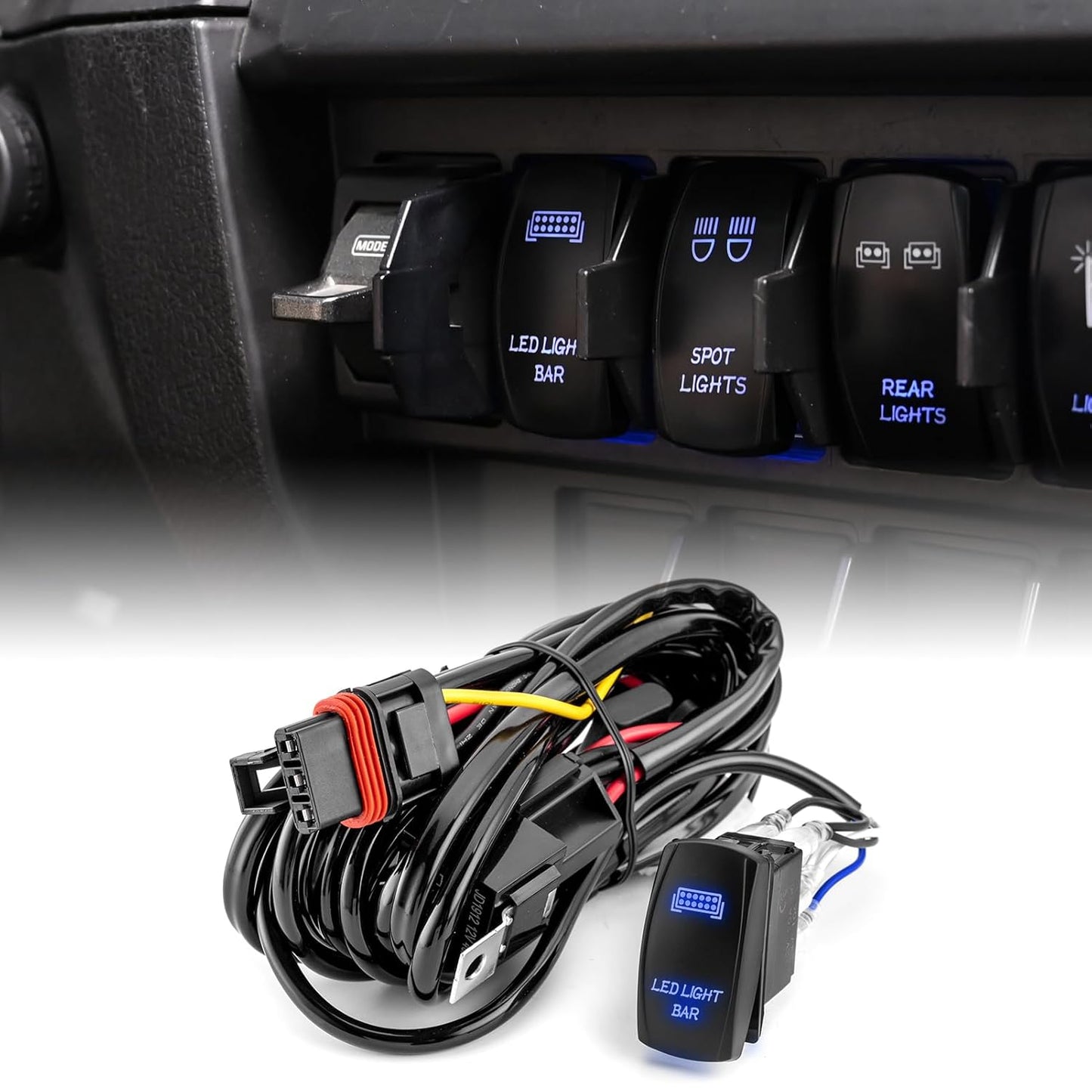 WeiSen 300W LED Light Bar Wiring Harness Kit for UTVs