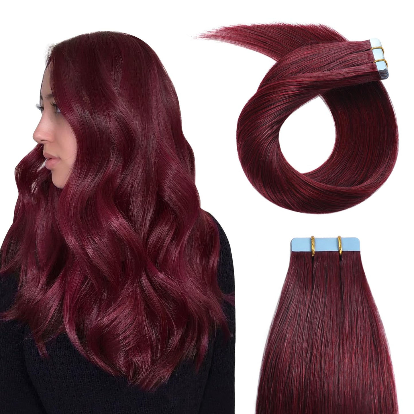 YILITE 99J Tape in Hair Extensions for Stunning Transformations