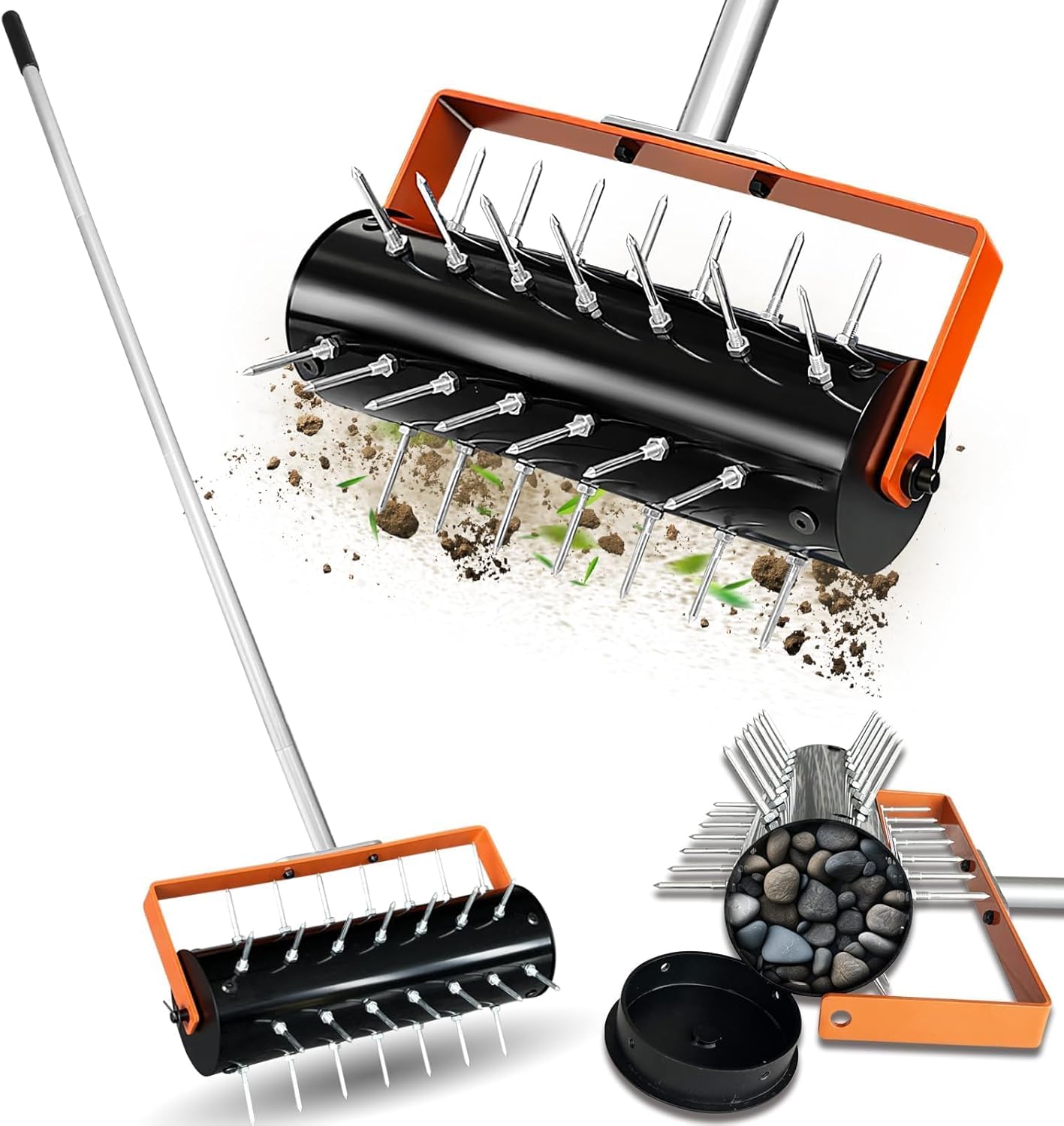 Rolling Lawn Aerator Tool for Healthy Soil and Lawn Care