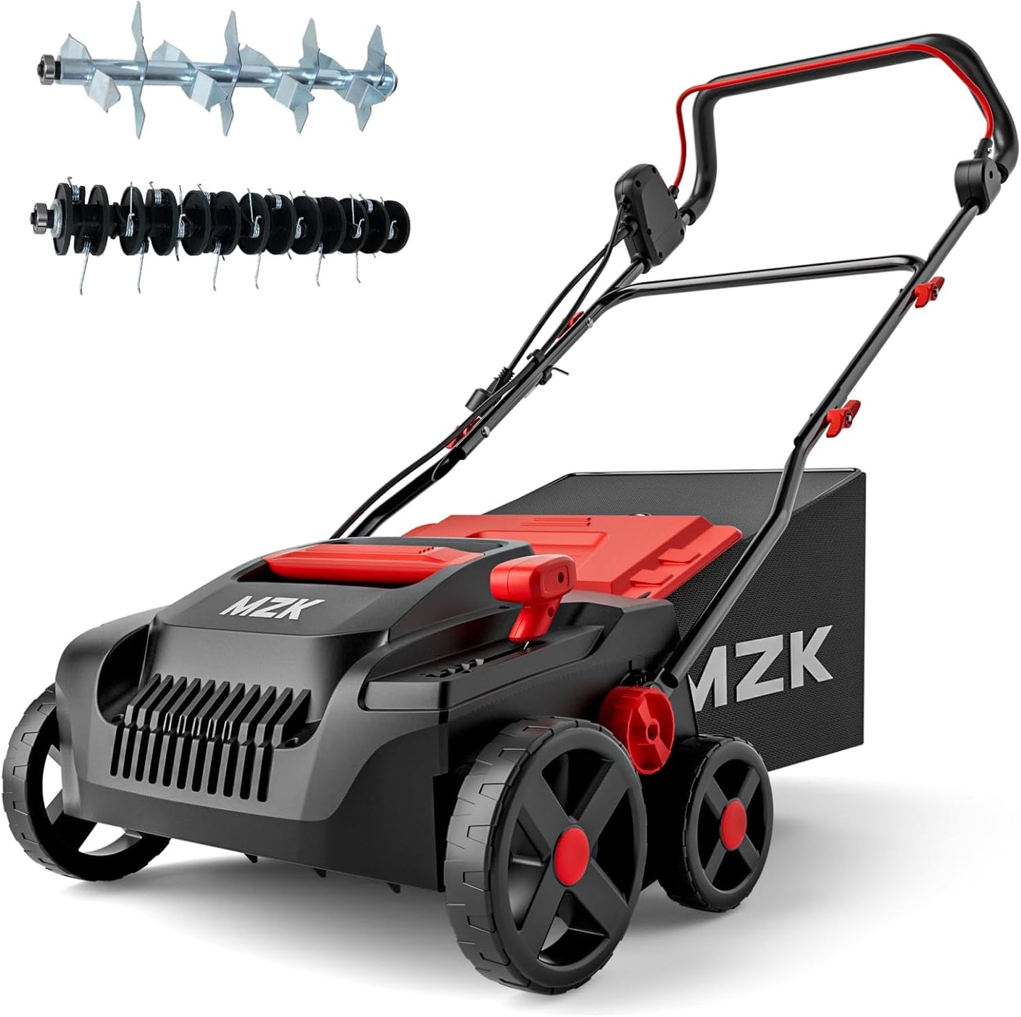MZK 15-Inch Electric Dethatcher and Scarifier for Lawn Care