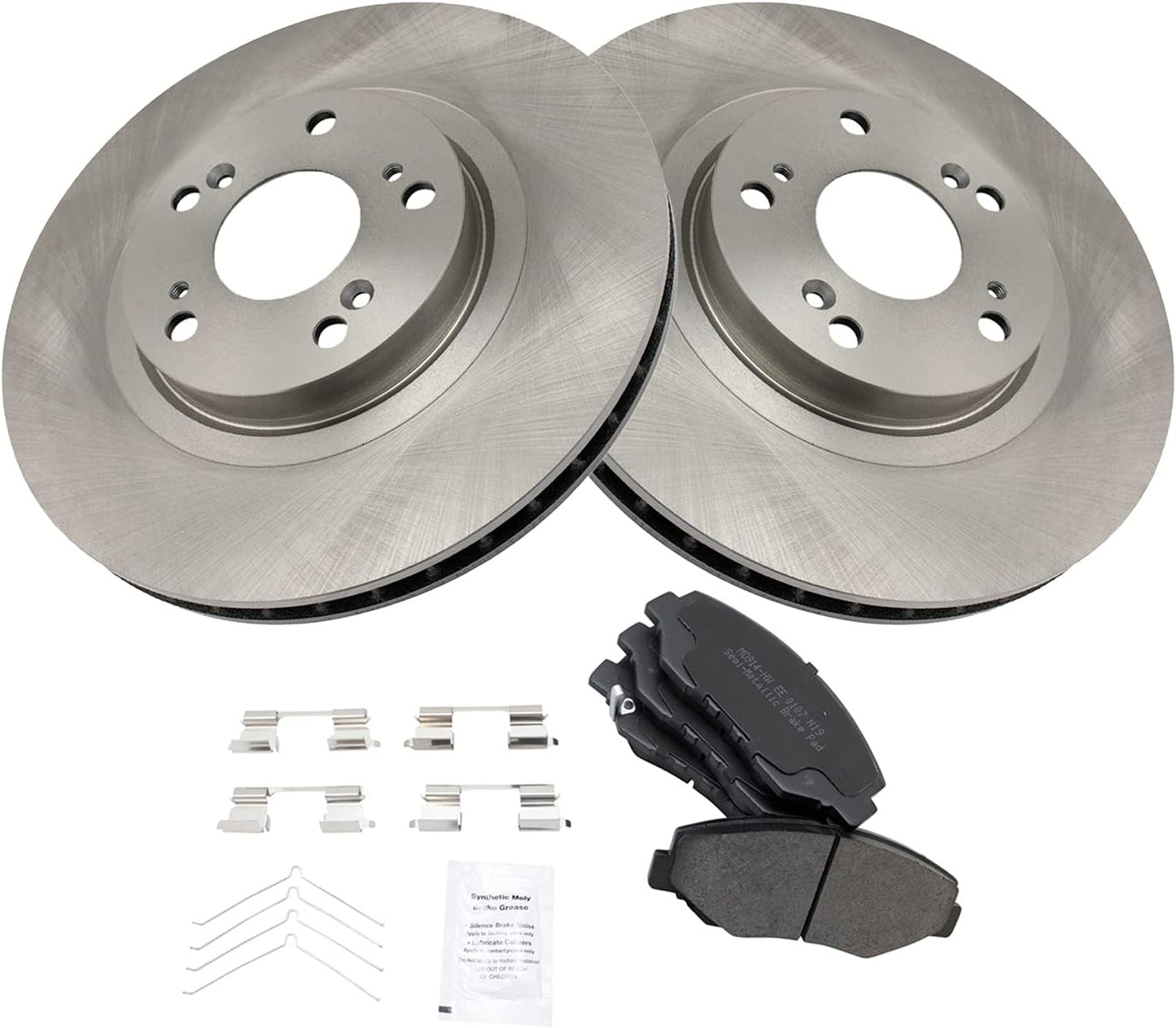 TRQ Front Brake Pad & Rotor Kit for 2005-2006 Honda CR-V