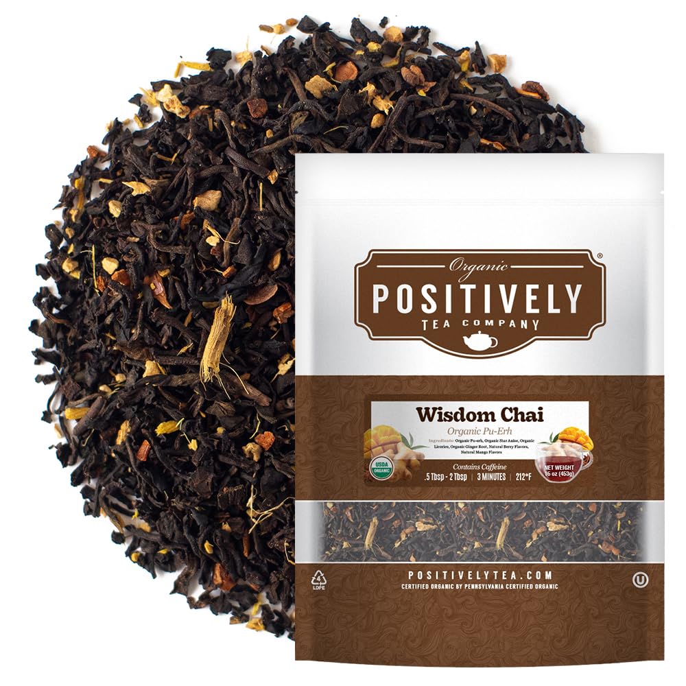 Organic Wisdom Pu-Erh Chai Tea - Aromatic Loose Leaf Delight